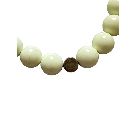 Three Lemon Chrysoprase and Sterling Stretch Bracelets - Picture 3 of 8